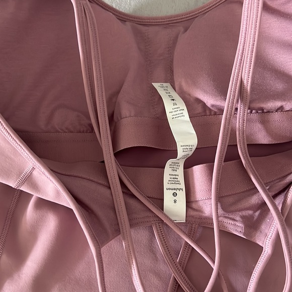 Lululemon Free to Be Tank *Everlux Top Pink Taupe Bra 8 - Picture 6 of 8